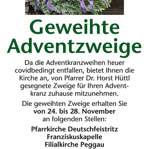 Geweihte Adventzweige